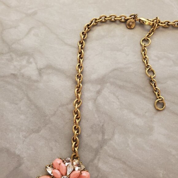 ✨ J.Crew Pink Rhinestone Crystal Cluster Stacked Statement Necklace ✨ - Picture 2 of 16